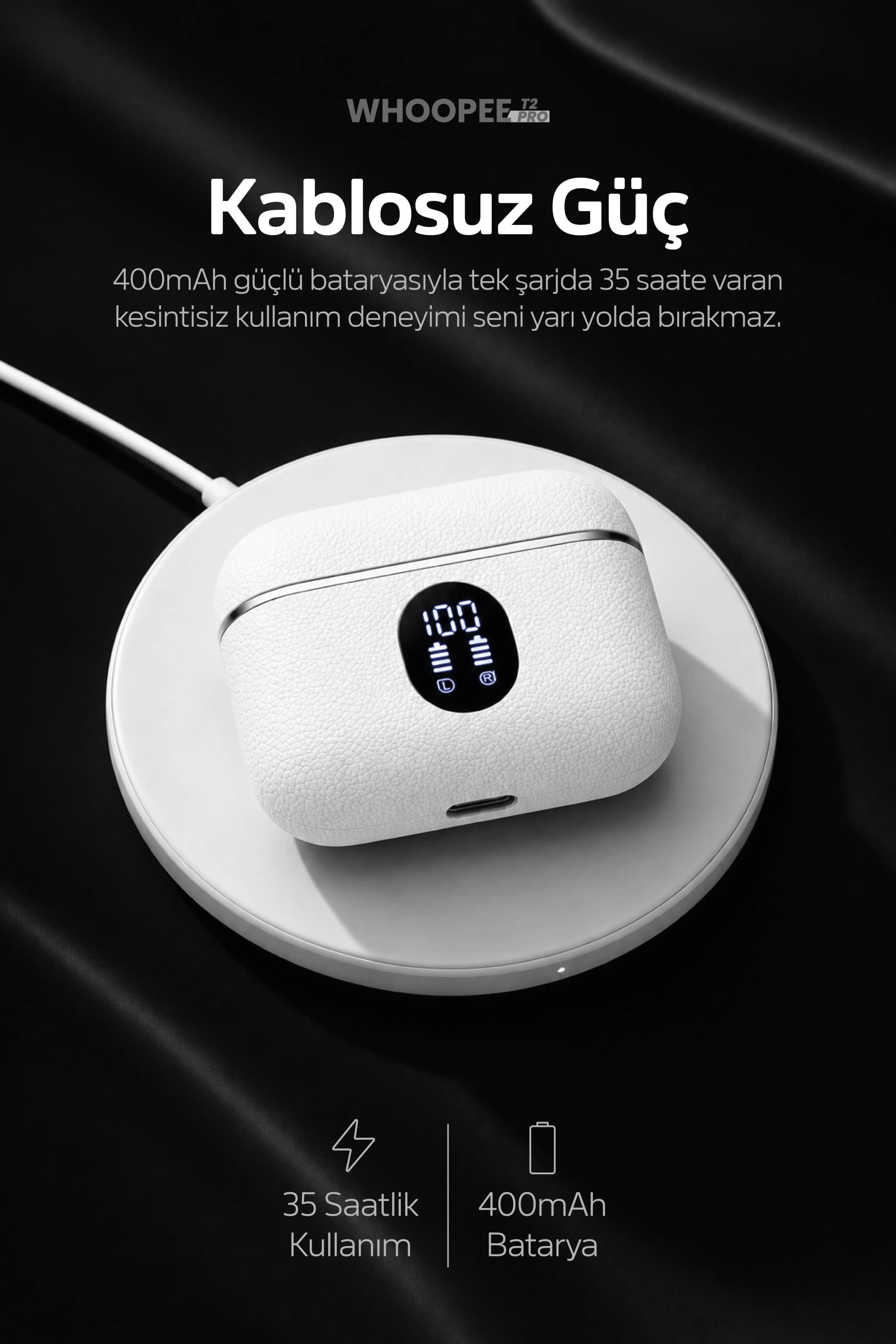 WHOOPEE T2 PRO — Mist White — galeri görseli 5