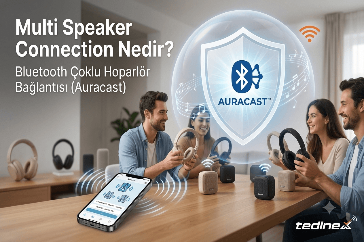 Multi Speaker Connection Nedir? Bluetooth Çoklu Hoparlör Bağlantısı (Auracast)
